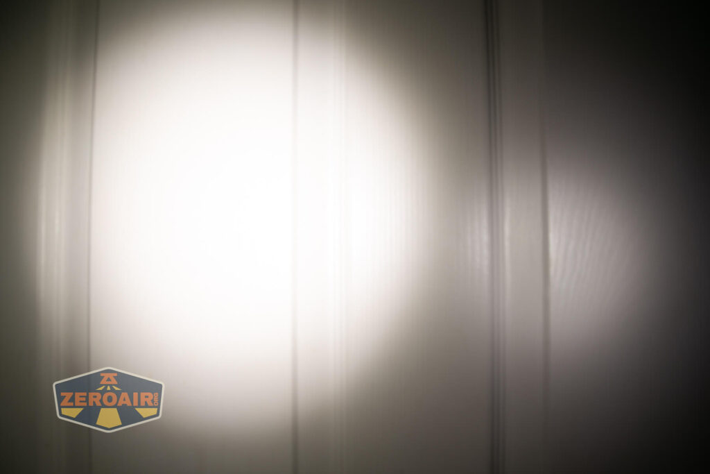 beamshots on door compared to nichia 219b