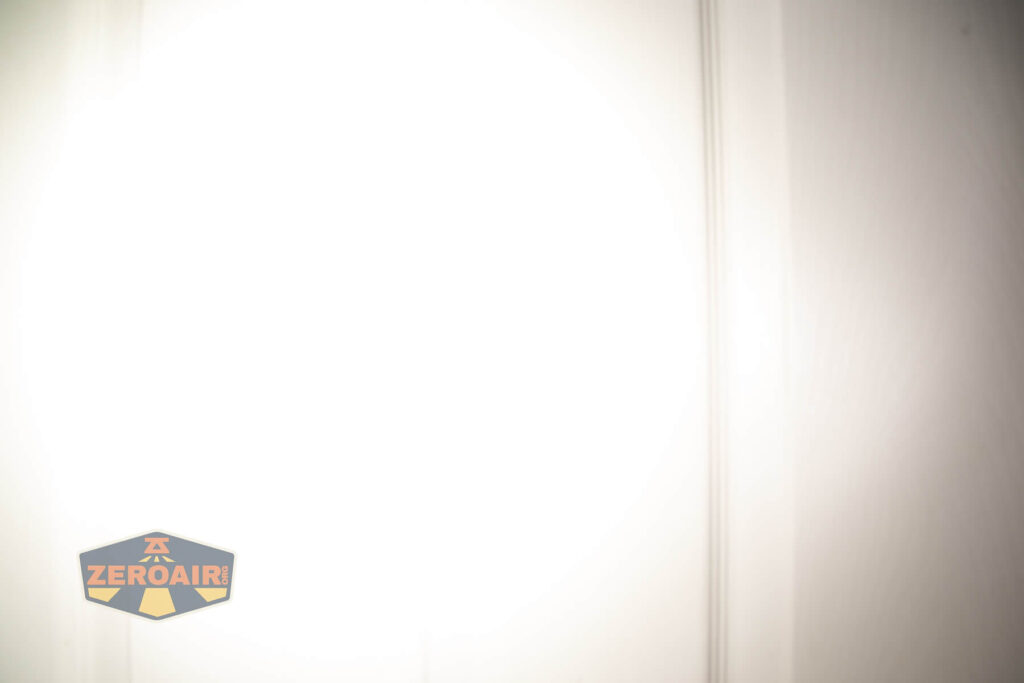 beamshots on door compared to nichia 219b