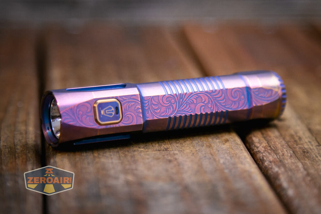 JETBeam Jet-ST Personal Flashlight showing off body engraving