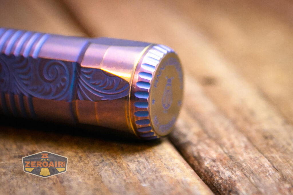 JETBeam Jet-ST Personal Flashlight tailcap reeds