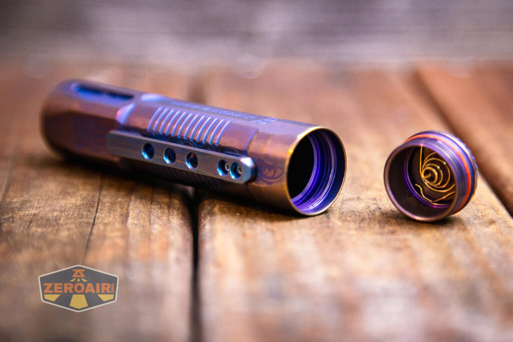 JETBeam Jet-ST Personal Flashlight tailcap removed