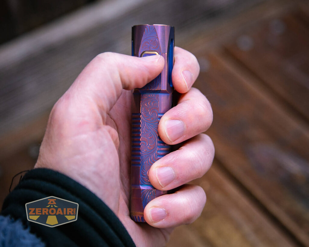 JETBeam Jet-ST Personal Flashlight in hand