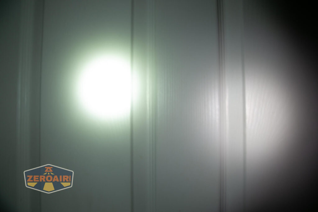 beamshots on door compared to nichia 219b