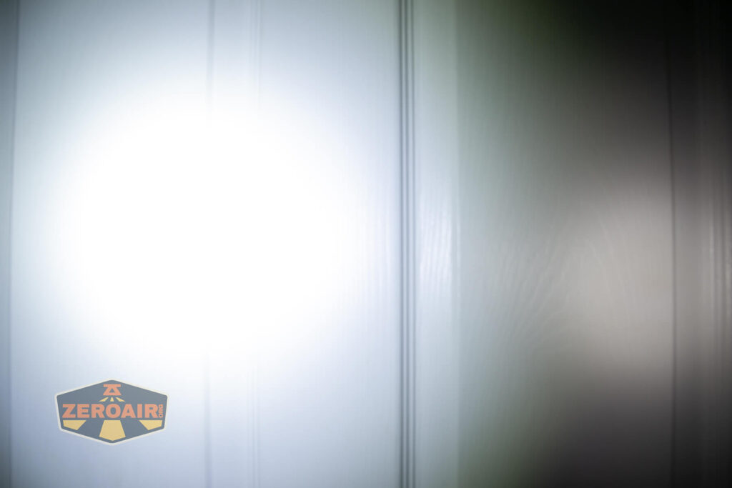 beamshots on door compared to nichia 219b