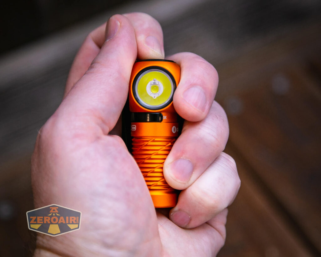 Olight Perun 2 Mini Headlamp in hand