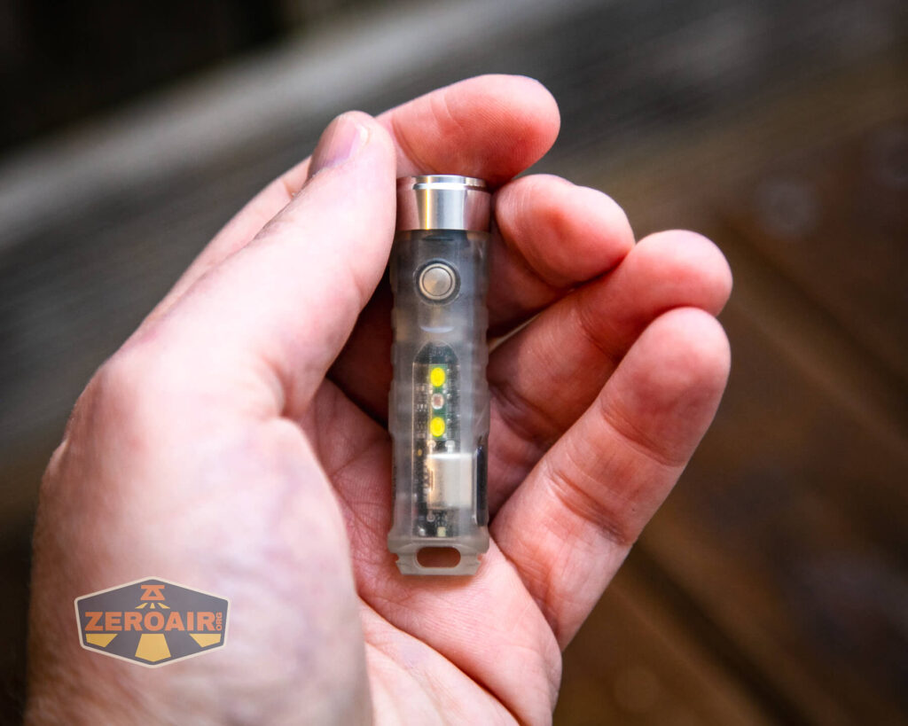 RovyVon Aurora A5 keychain in hand