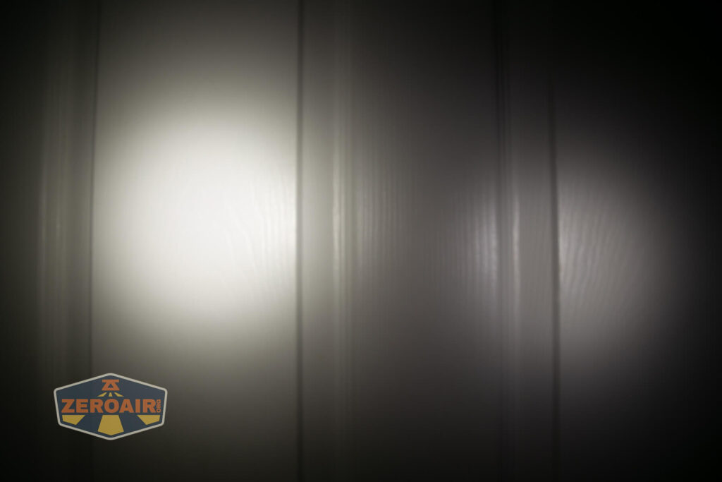 beamshots on door compared to nichia 219b