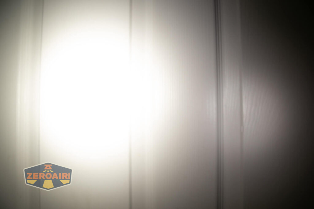 beamshots on door compared to nichia 219b