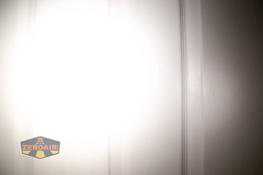 beamshots on door compared to nichia 219b