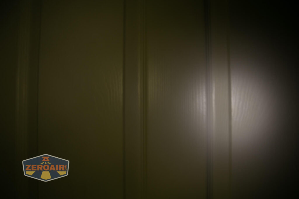 beamshots on door compared to nichia 219b