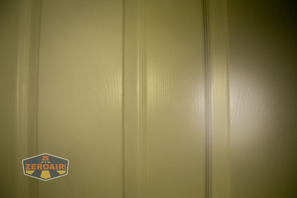 beamshots on door compared to nichia 219b