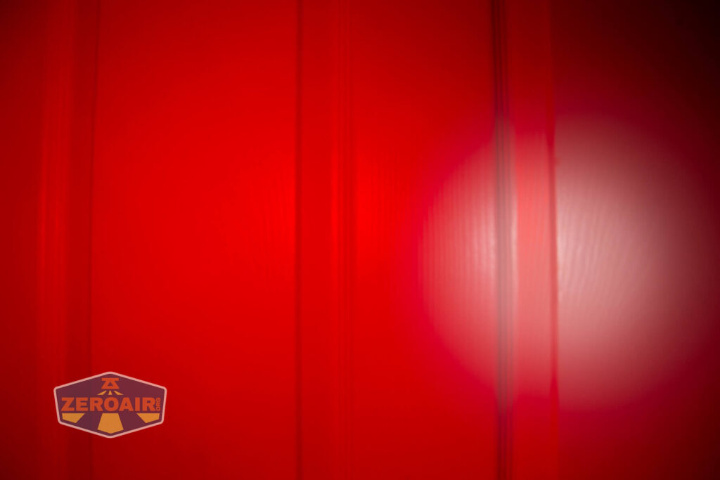 beamshots on door compared to nichia 219b