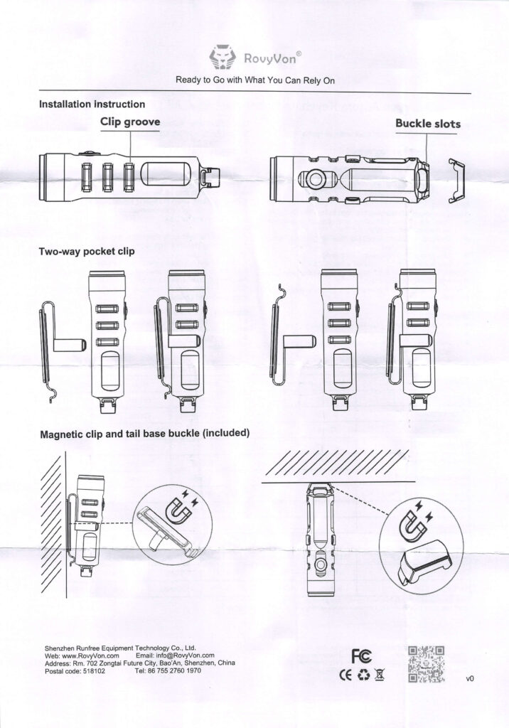 RovyVon Aurora A5 keychain manual