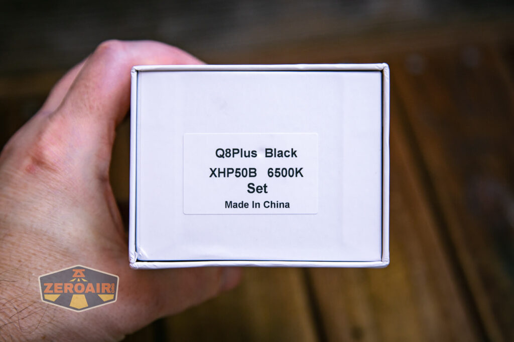 Sofirn Q8 Plus flashlight box