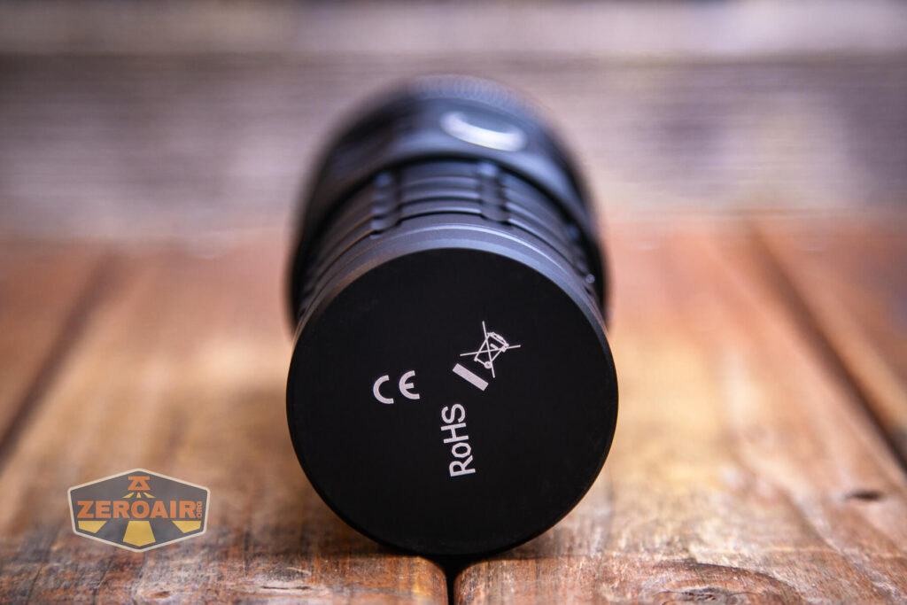 Sofirn Q8 Plus flashlight tailcap