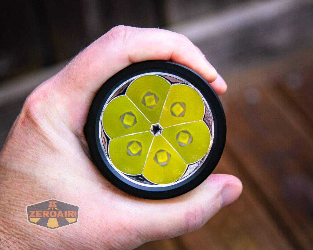 Sofirn Q8 Plus flashlight in hand