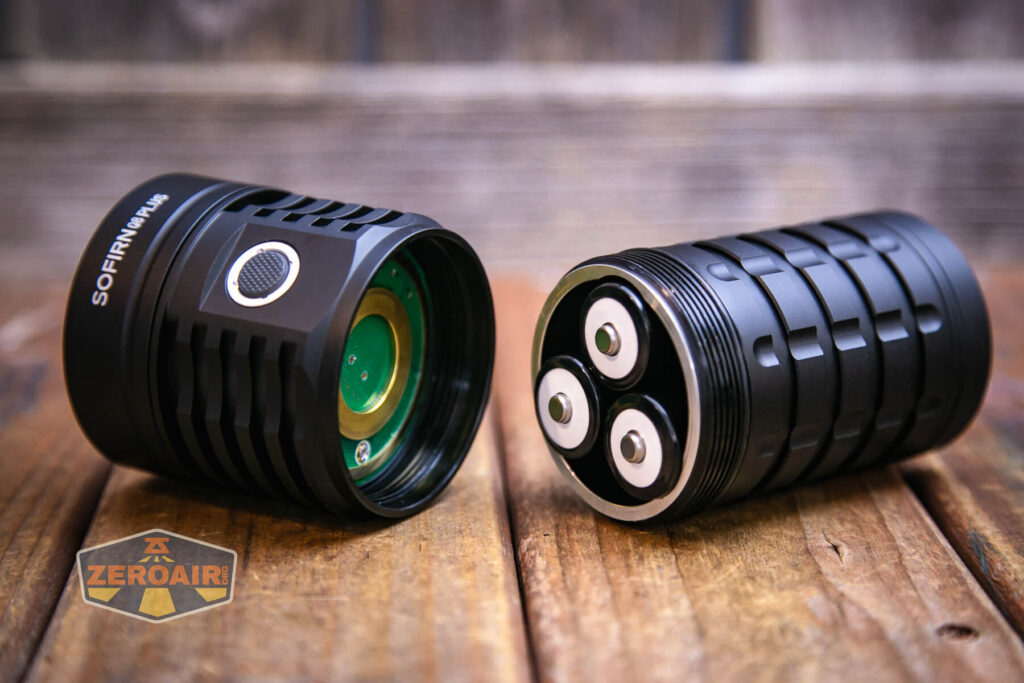Sofirn Q8 Plus flashlight with cells installed