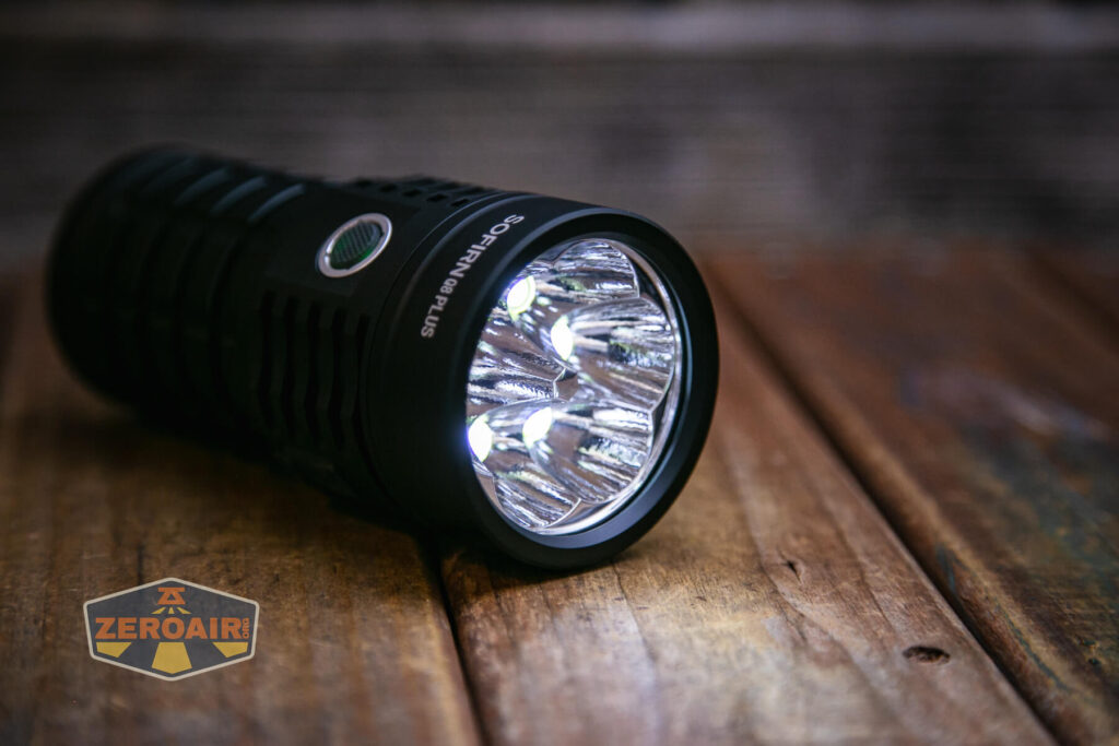 Sofirn Q8 Plus flashlight emitters on