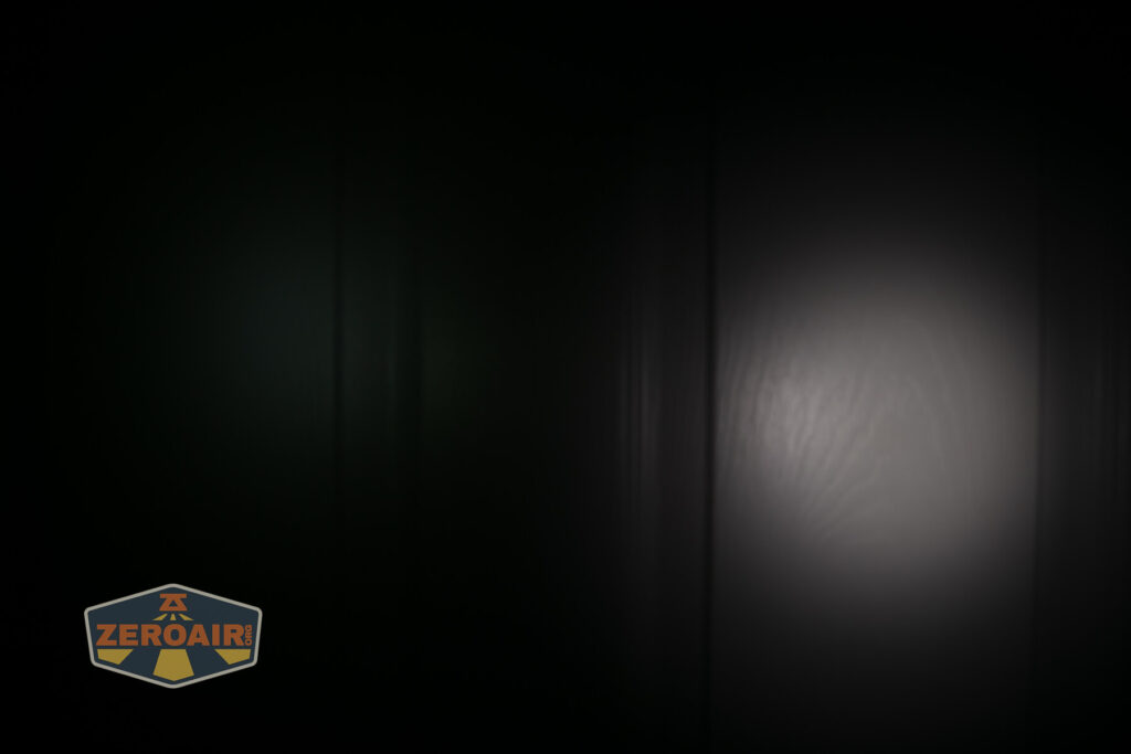 beamshots on door compared to nichia 219b