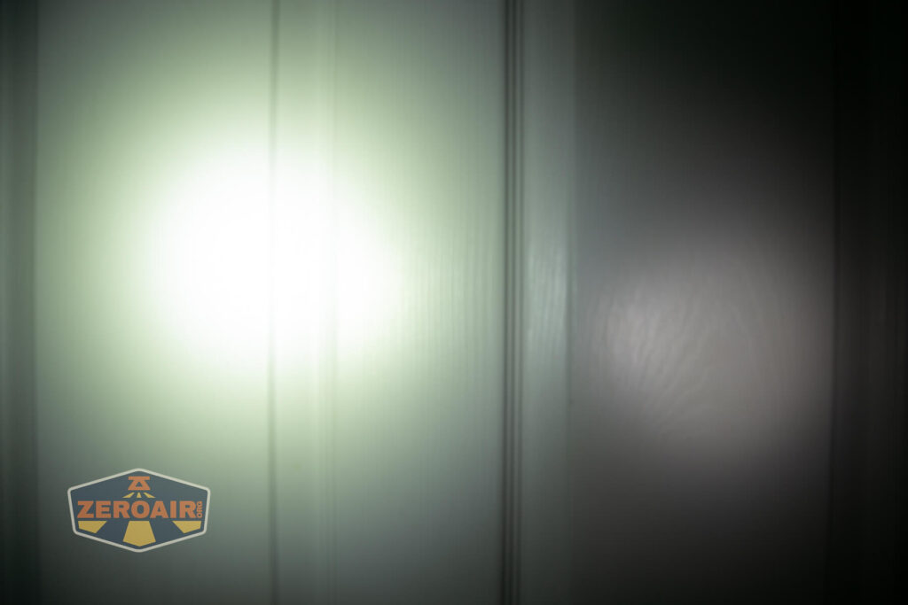 beamshots on door compared to nichia 219b