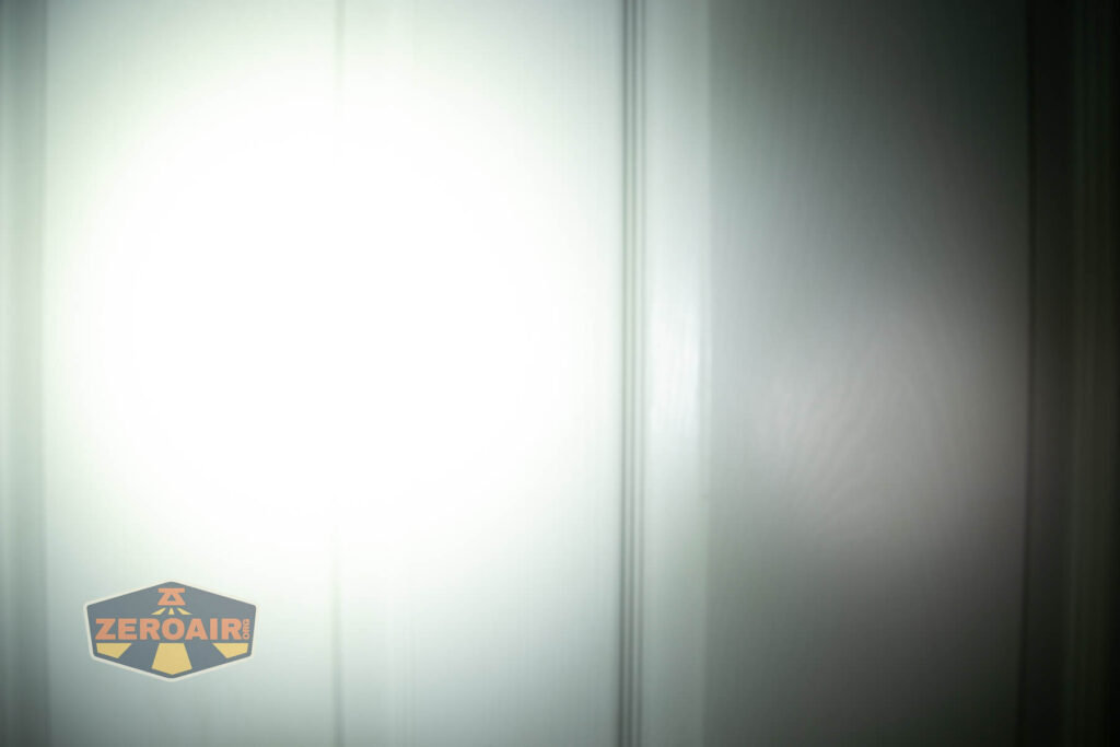 beamshots on door compared to nichia 219b