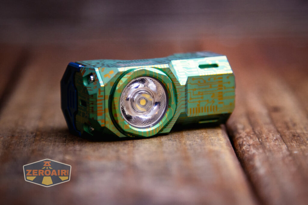 Wuben X-0 Knight titanium flashlight emitter and TIR
