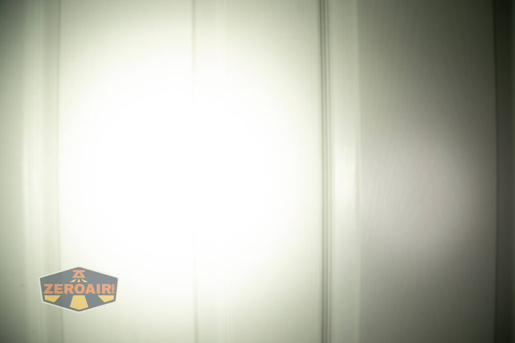 beamshots on door compared to nichia 219b