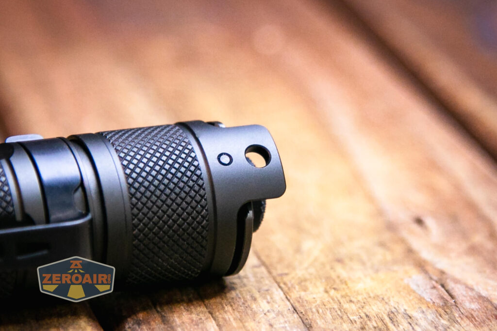 JETBeam TH10R Tactical flashlight lanyard hole