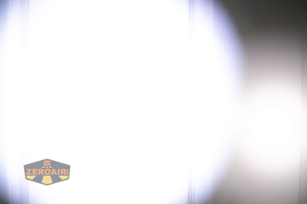 beamshots on door compared to nichia 219b