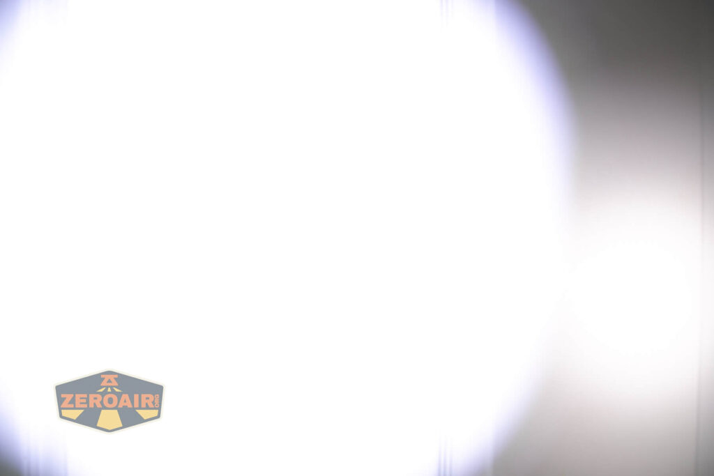 beamshots on door compared to nichia 219b