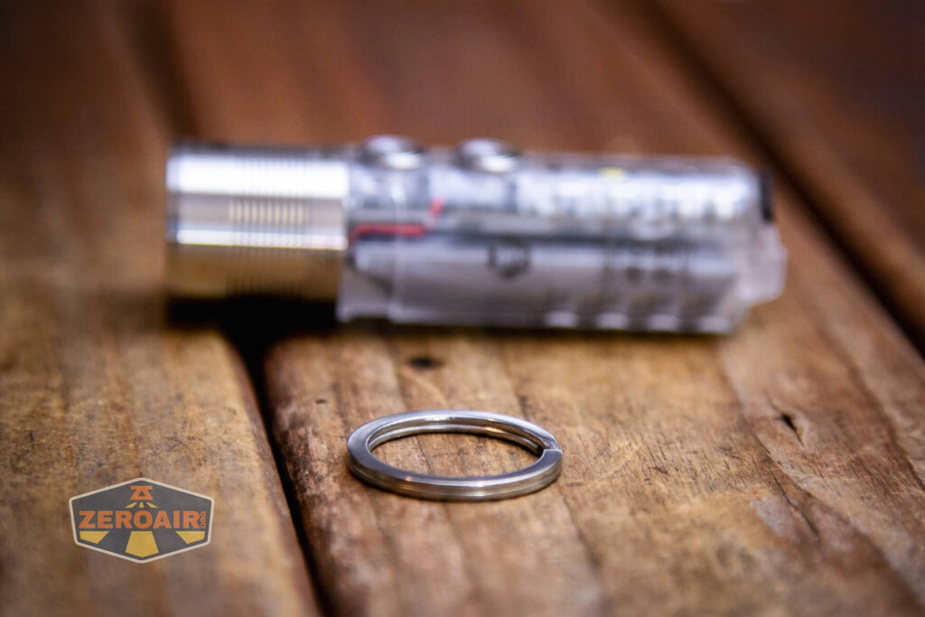 RovyVon A28 keychain flashlight split ring