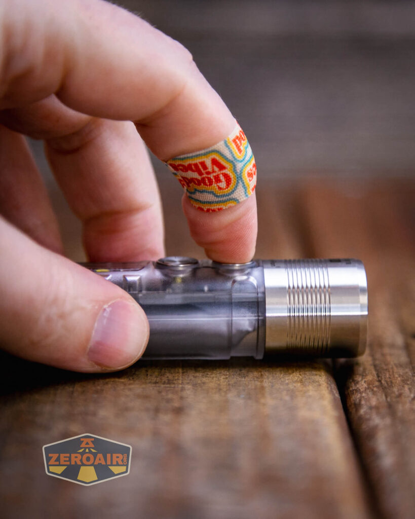 RovyVon A28 keychain flashlight dual e-switch actuation