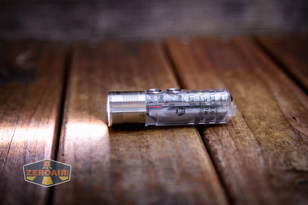 RovyVon A28 keychain flashlight front emitter