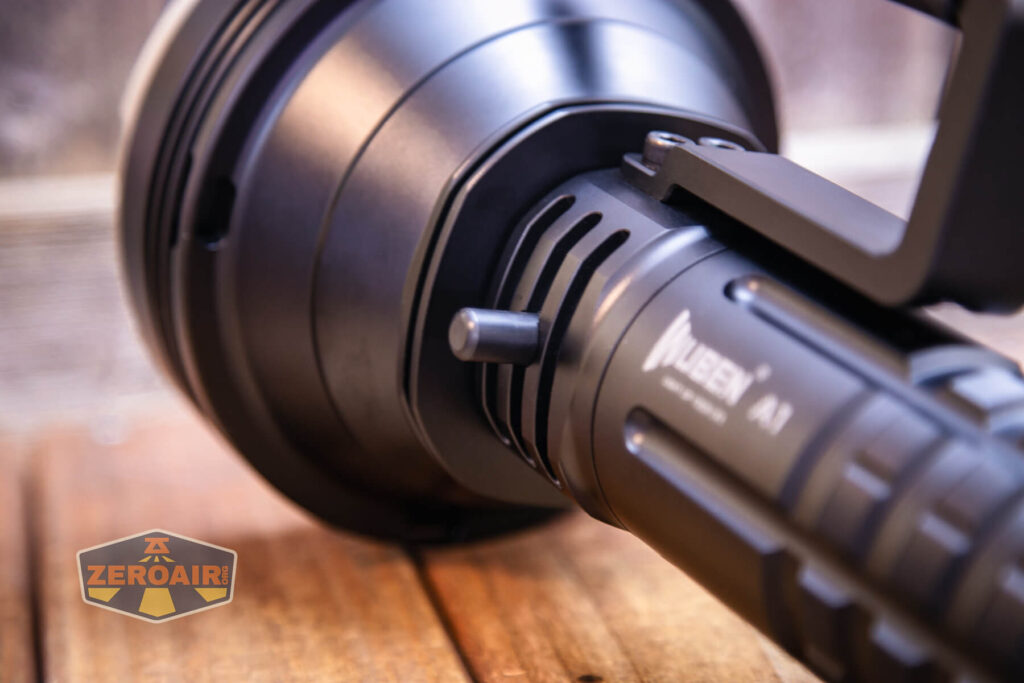 Wuben A1 Spotlight knob on side of light