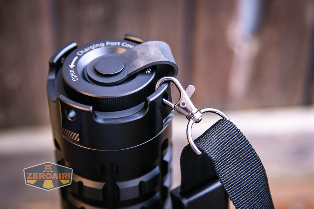 Wuben A1 Spotlight shoulder strap attached