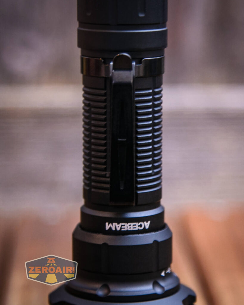 Acebeam Defender P18 tactical flashlight pocket clip