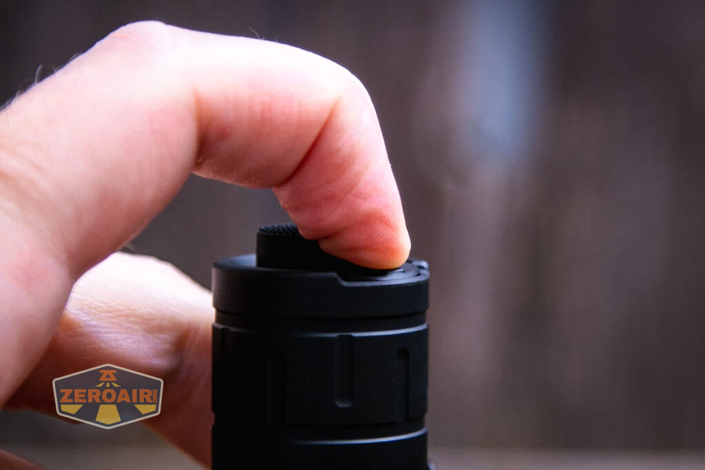 Acebeam Defender P18 tactical flashlight dual switches actuation