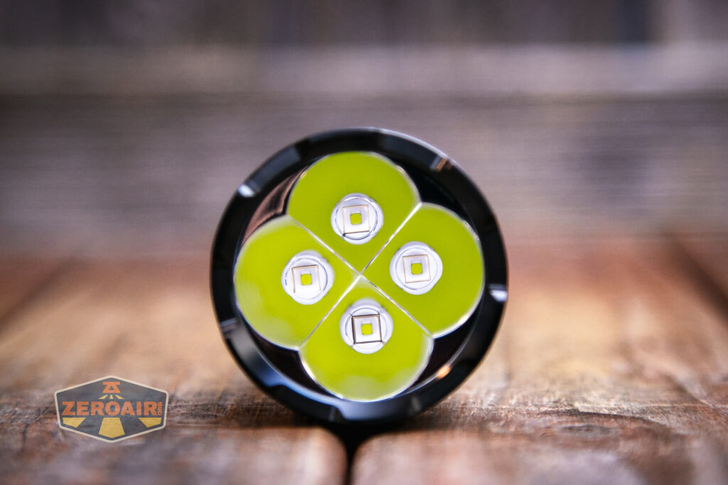 Acebeam Defender P18 tactical flashlight emitter array