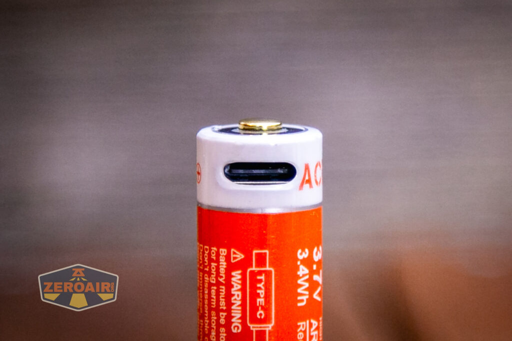 Acebeam Pokelit Copper flashlight 14500 charging port