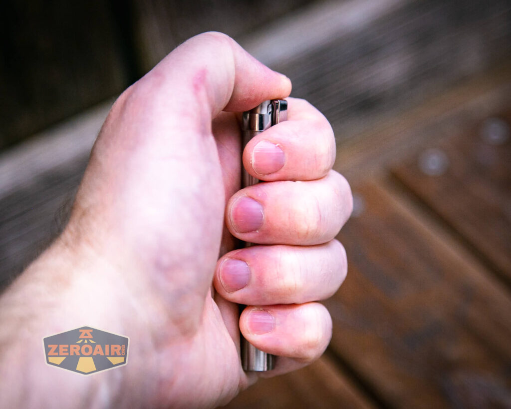 KillzoneFlashlights.com BLF-348 Nichia 519a flashlight in hand