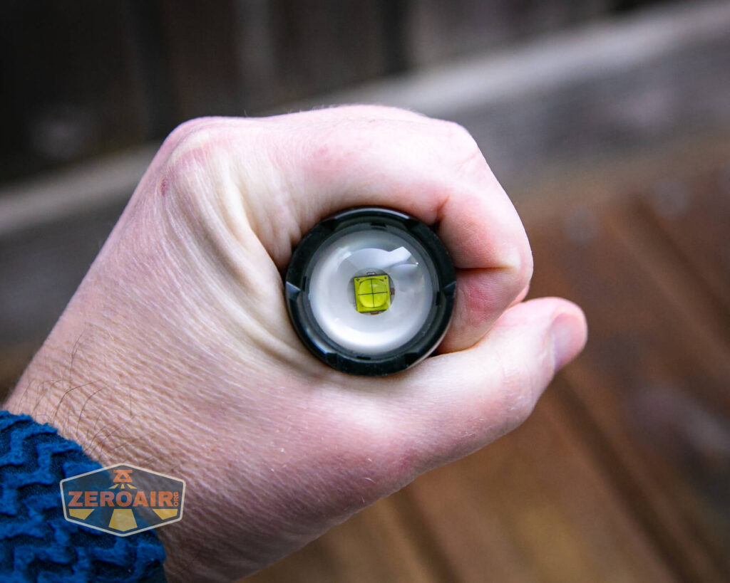 Observer FL1000 Zoomie flashlight in hand