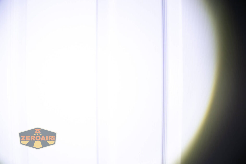 beamshots on door compared to nichia 219b