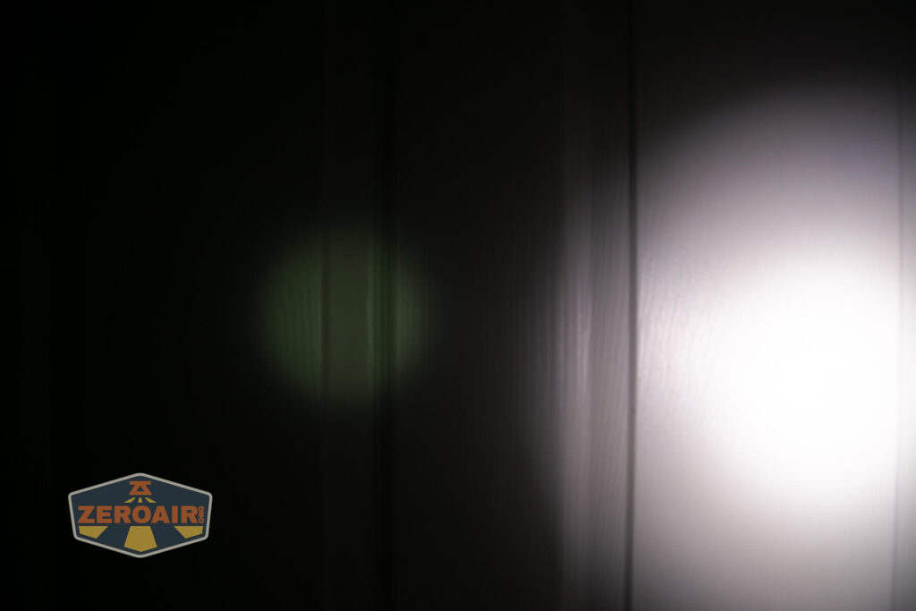 beamshots on door (at 1') compared to nichia 219b 4500K