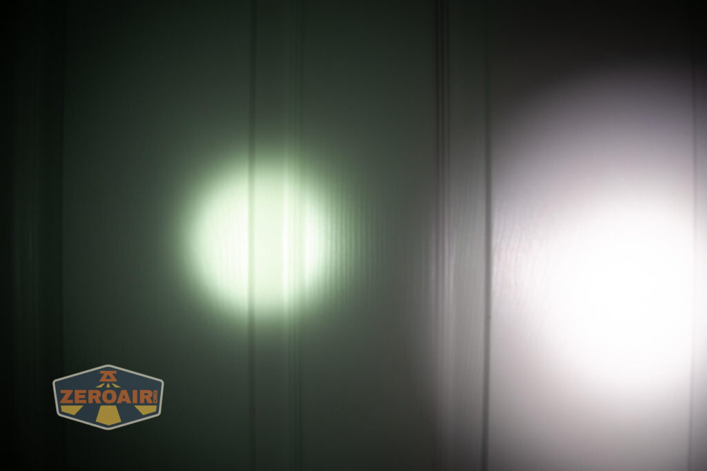 beamshots on door (at 1') compared to nichia 219b 4500K