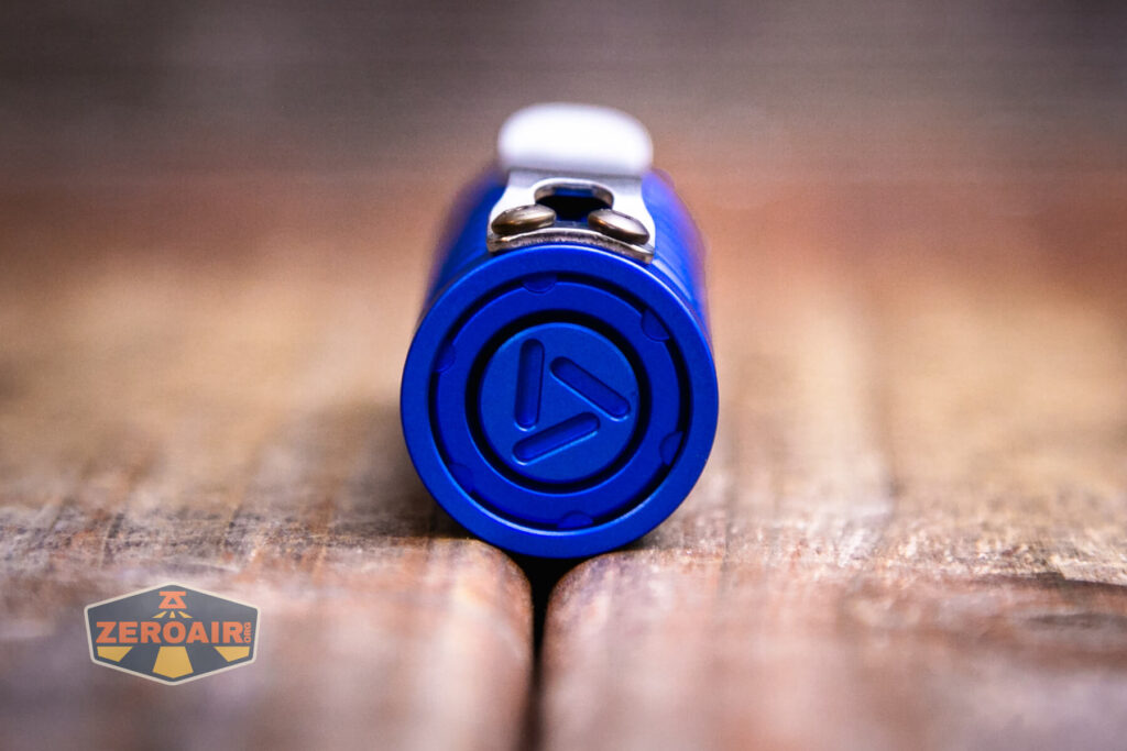 ReyLight Dawn Aluminum 18350 flashlight switch with tritium slots