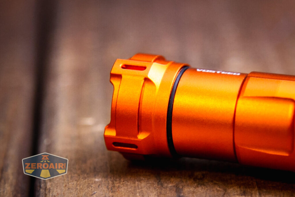 Vosteed x ReyLight Rook flashlight tailcap comes off