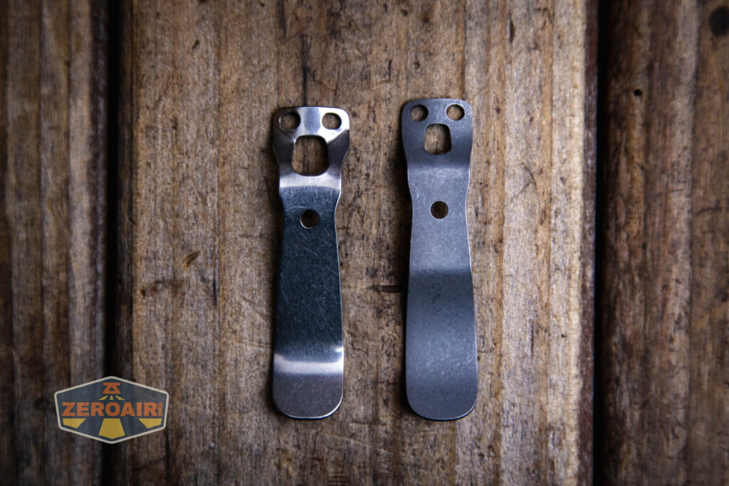 Vosteed x ReyLight Rook flashlight pocket clip options