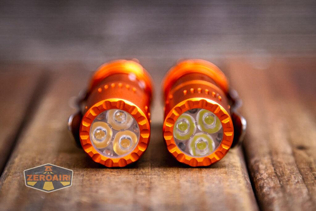 Vosteed x ReyLight Rook flashlight emitters and tir - both options