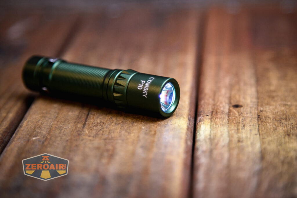 Cyansky P10 Portable EDC flashlight tir detail