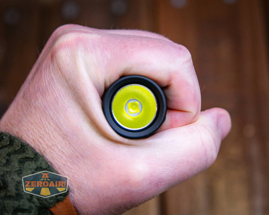 Nextorch E52C 21700 Rechargeable High Performance Flashlight in hand